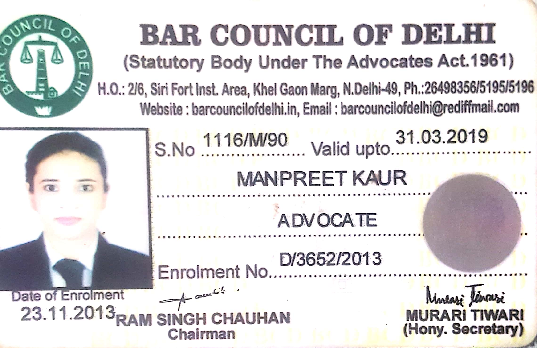 Advocate MANPREET  KAUR