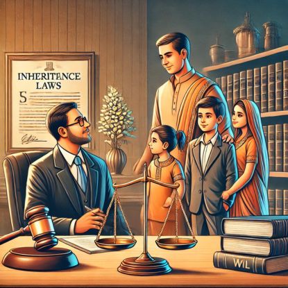 Illustration of a modern Indian family discussing inheritance laws, focusing on the legal rights of stepchildren as heirs in India.