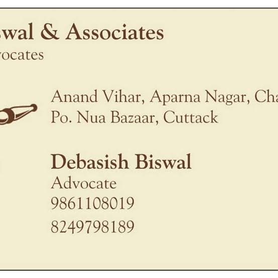 Advocate Debasis Biswal Lawyer  Cuttack