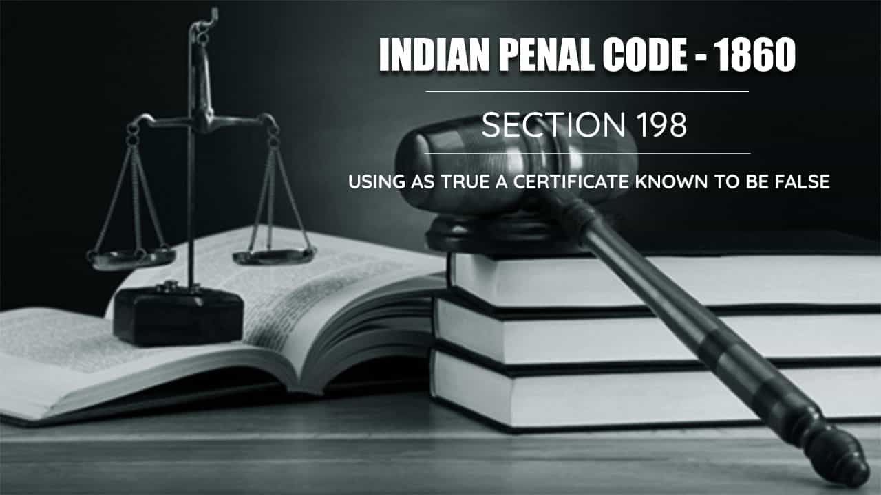 Using as a True Certificate One Known to be False in a Material Point - Section 198